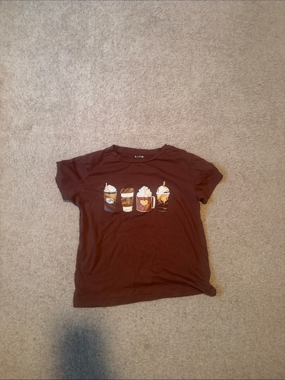 Kids Coffee Graphic Tee - Brown